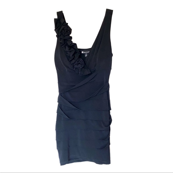 VALERIE BERTINELLI Black Floral Dress - Picture 3 of 5